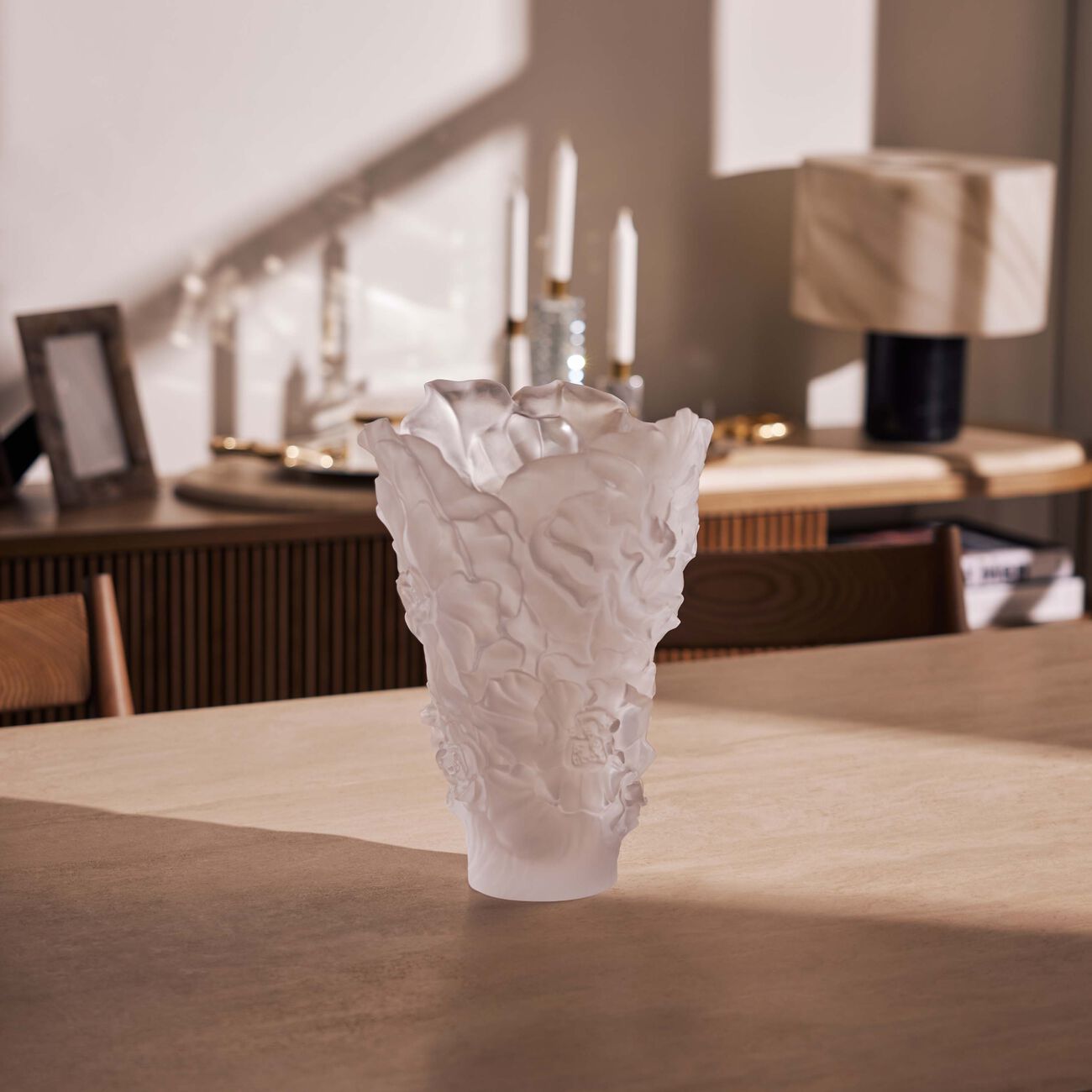 daum camellia vase large white