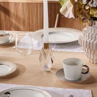 Ecume Platine Tea Cup & Saucer White bernardaud ecume platine tea cup saucer white