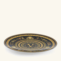 versace virtus gala plate round black 17cm