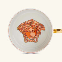 versace orange coin tea cup saucer orange