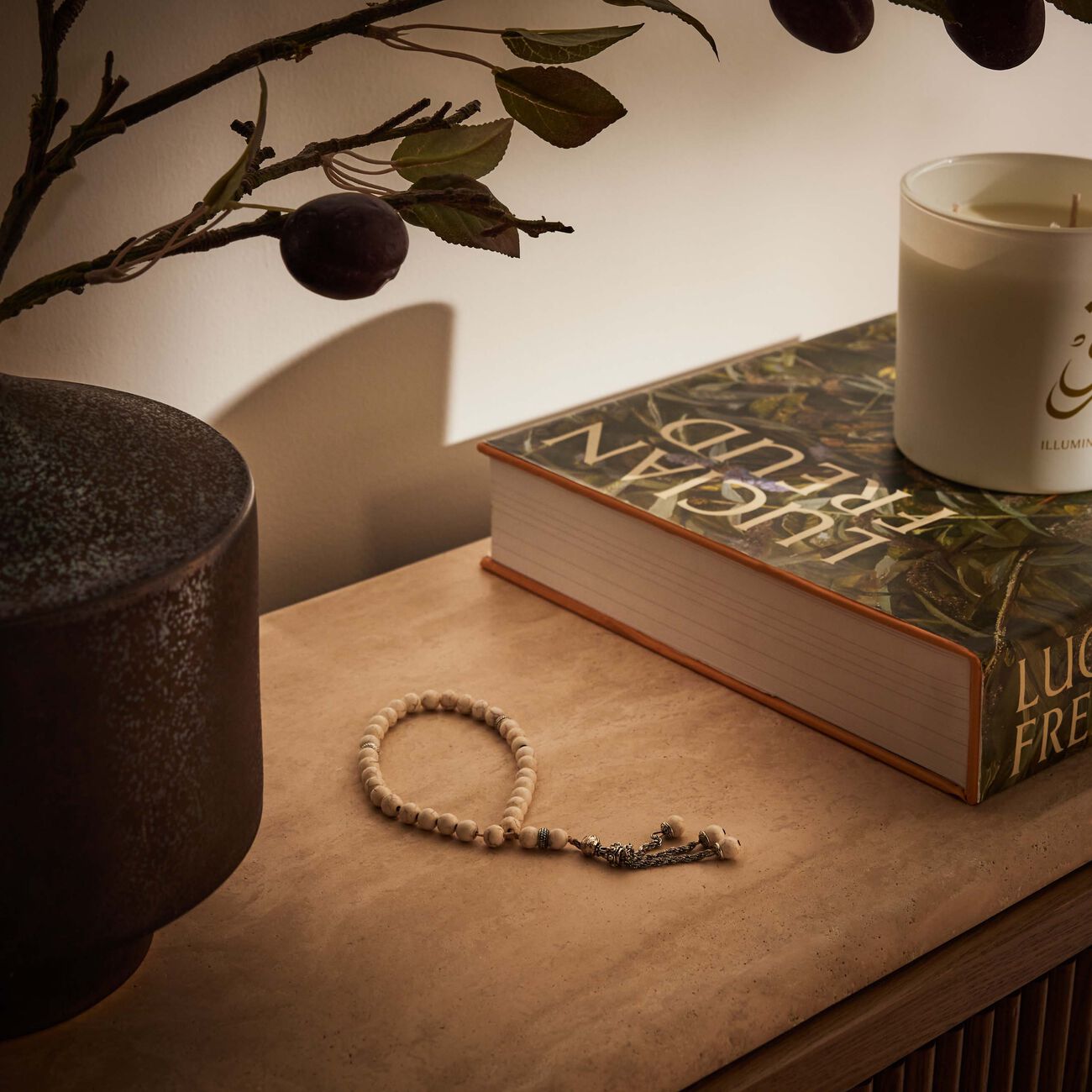 لايت اوف سكينة مسبحة من العقيق الرخامي