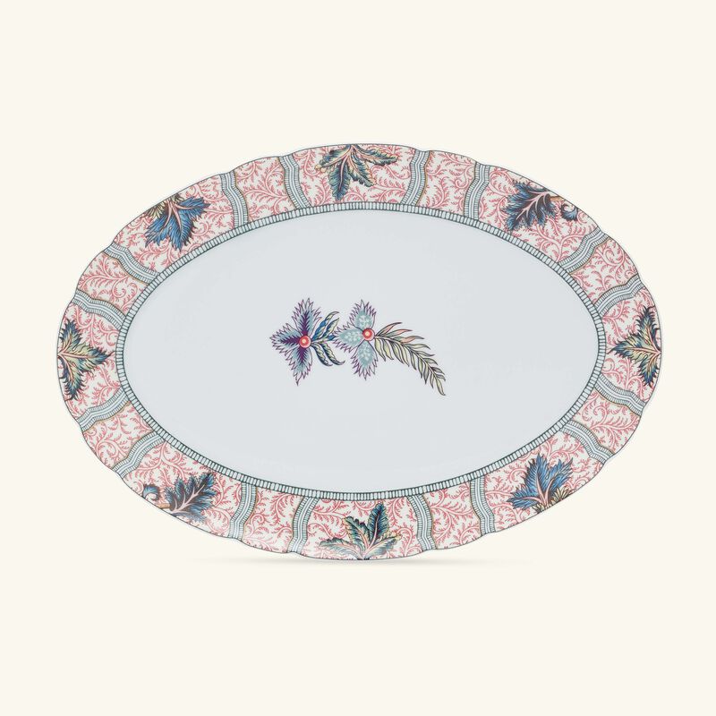 bernardaud collection braqueni serving platter oval red 33cm