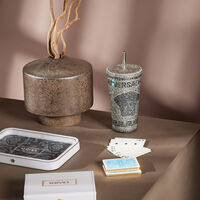 versace medusa crystal travel cup silver