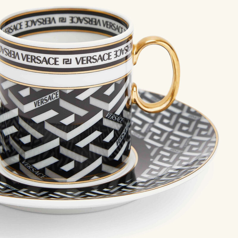 versace la greca signature coffee cup saucer pattern