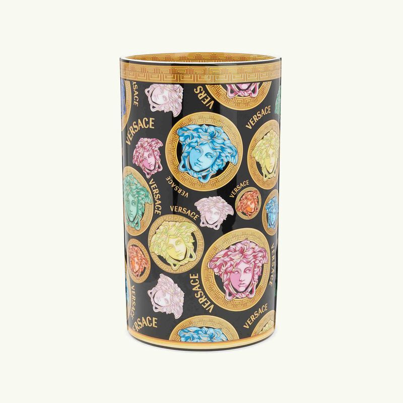versace medusa amplified vase medium black