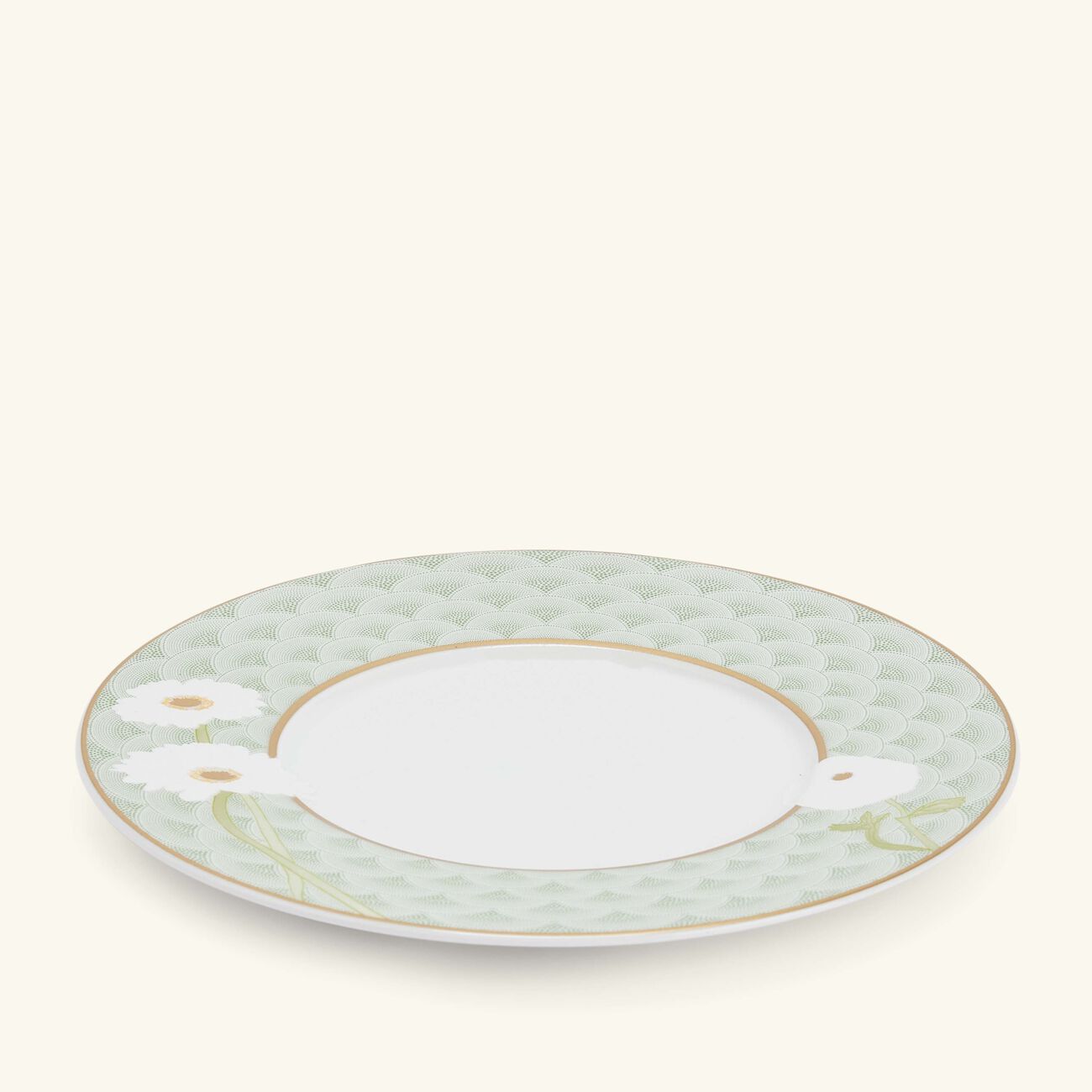 bernardaud praiana bread   butter plate round green 16cm