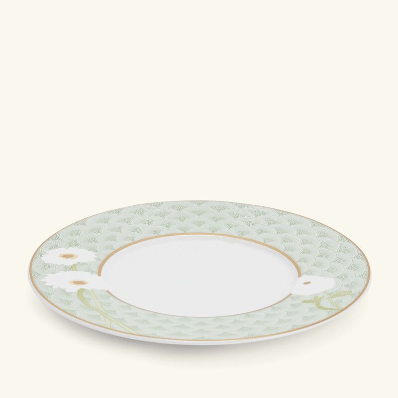 bernardaud praiana bread   butter plate round green 16cm