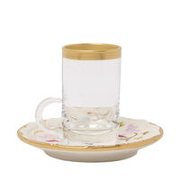فنجان الشاي العربي تاورمينا مع صحنه - بالحجم الصغير, small