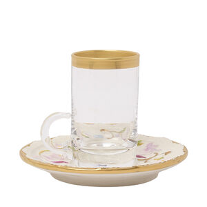 فنجان الشاي العربي تاورمينا مع صحنه - بالحجم الصغير, medium
