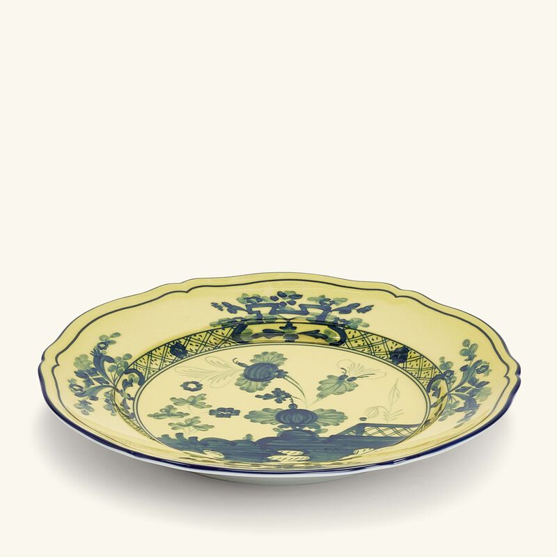 ginori 1735 antico doccia dessert plate round yellow 21cm
