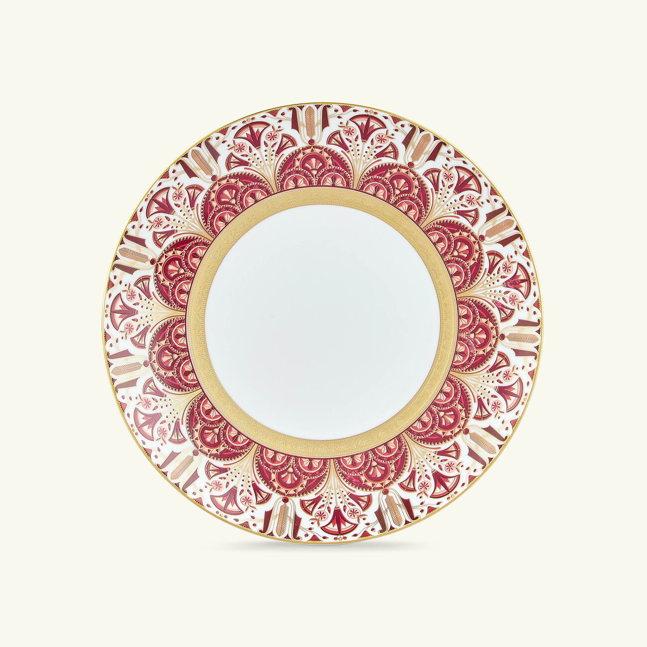 haviland reves du nil pourpre salad plate red 21cm