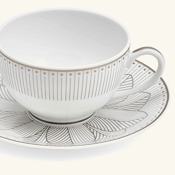 christofle malmaison imp riale tea cup saucer set of 2 white