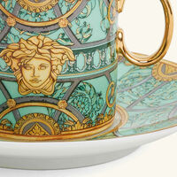 versace scala del palazzo coffee cup saucer green