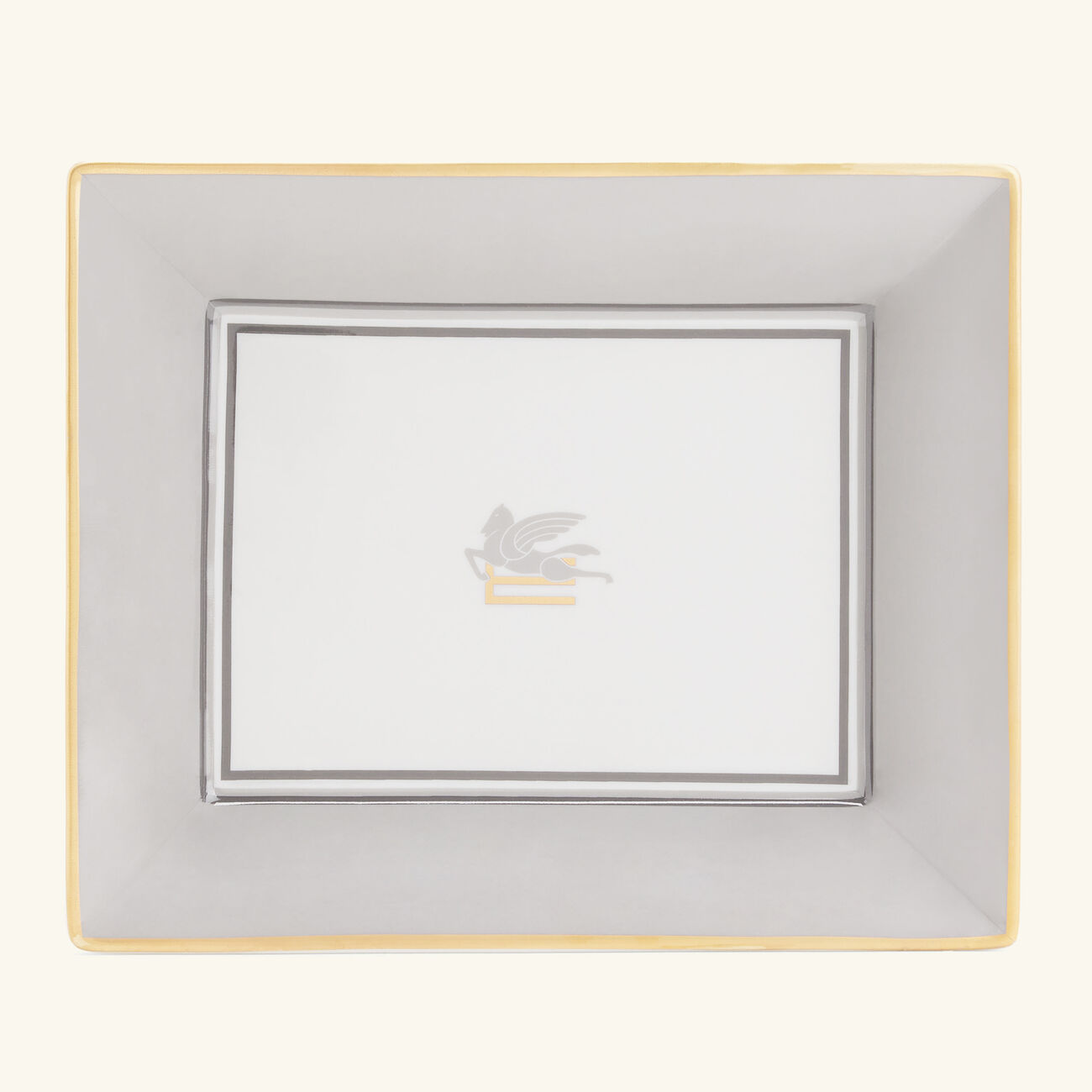 etro pegaso trinket tray rectangular small grey