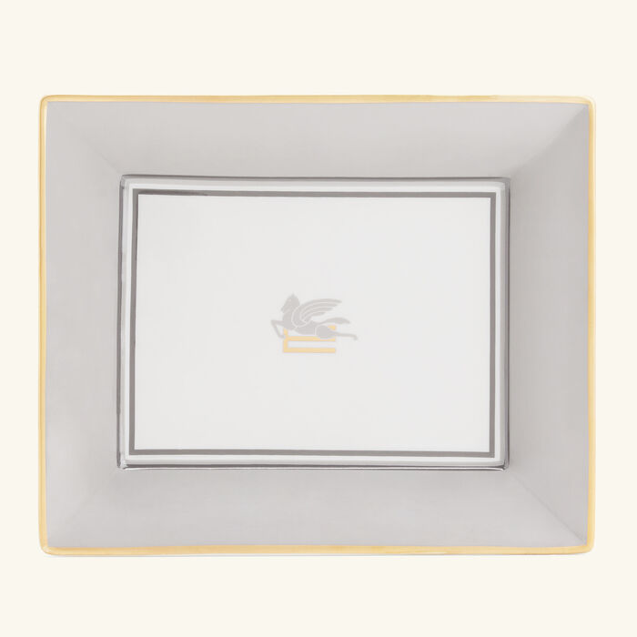 etro pegaso trinket tray rectangular small grey
