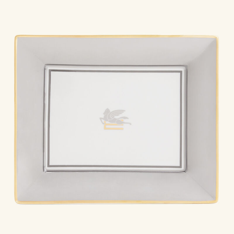 etro pegaso trinket tray rectangular small grey