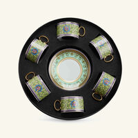 versace barocco mosaic tea cup saucer pattern set of 6