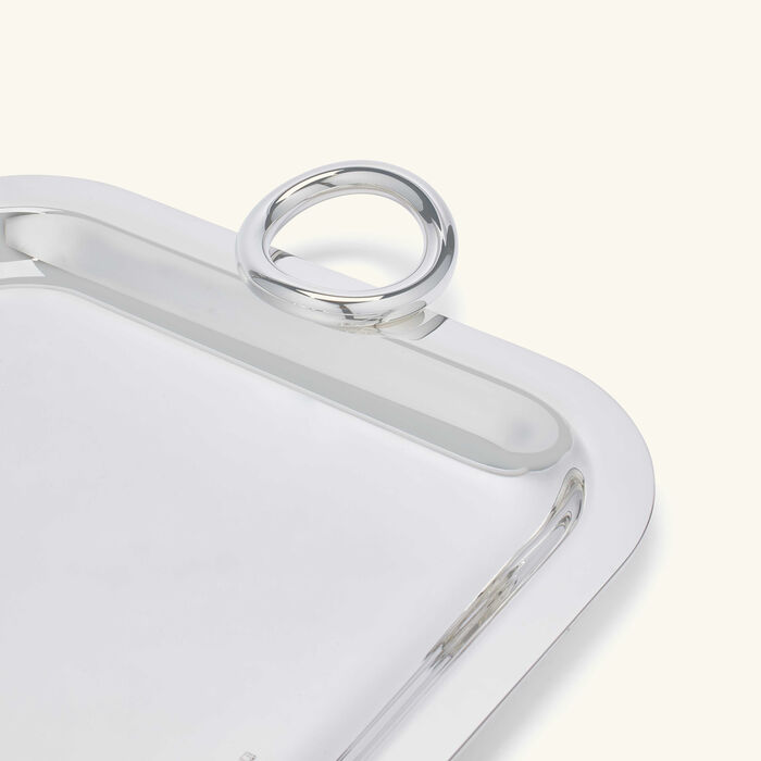 christofle vertigo serving tray square small silver