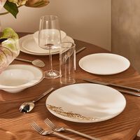 bernardaud vegetal or dinner plate round gold 26cm