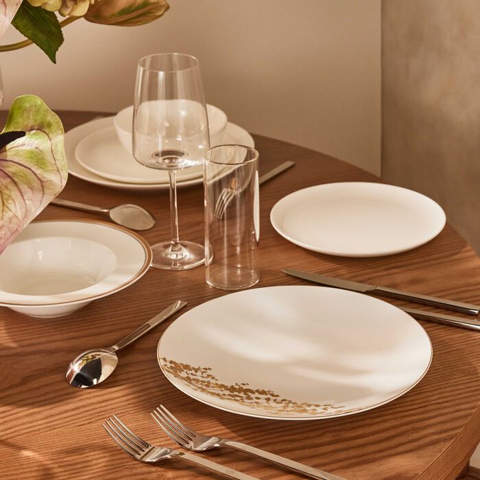 bernardaud vegetal or dinner plate round gold 26cm