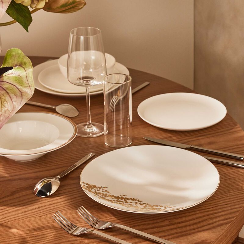 bernardaud vegetal or dinner plate round gold 26cm