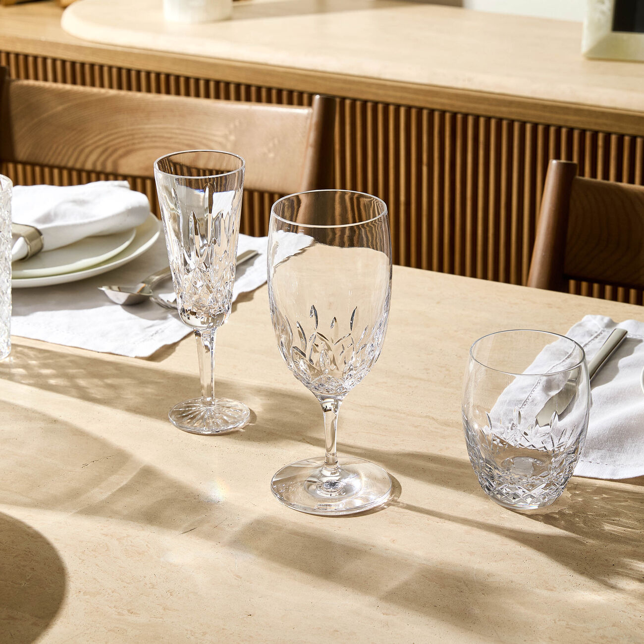 waterford lismore essence drinking glass clear set of 2