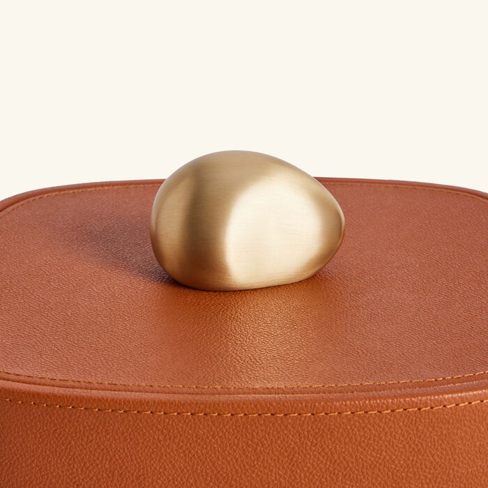 assouline pebble trinket box camel
