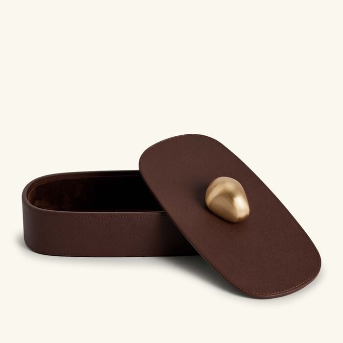 Pebble Trinket Box Brown assouline pebble trinket box brown