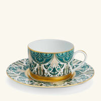 haviland r ves du nil tea cup saucer green set of 4