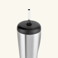 Sky Travel Cup With Straw Silver 0.4L georg jensen sky travel cup with straw silver 0 4l