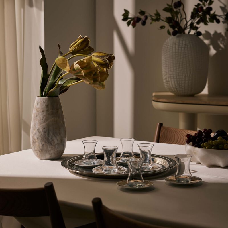 Tamrah by Razan Alazzouni Arabic Tea Cup & Saucer Gold Set of 6 silsal tamrah by razan alazzouni arabic tea cup saucer gold set of 6