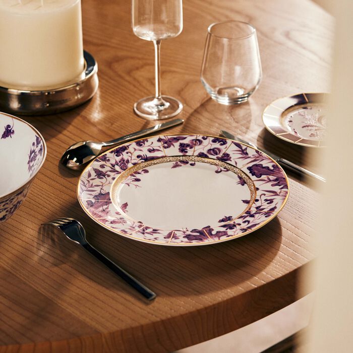 bernardaud prunus dinner plate round purple 26cm