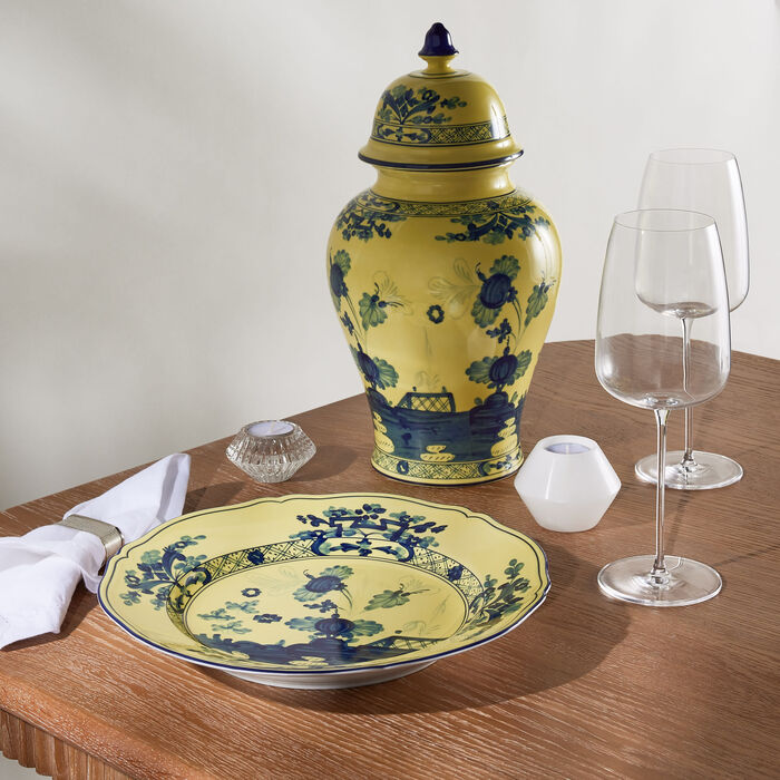 جينوري 1735 طبق الضيافة أوريينتي إيتاليانو تشيترينو دائري أصفر 31 سم