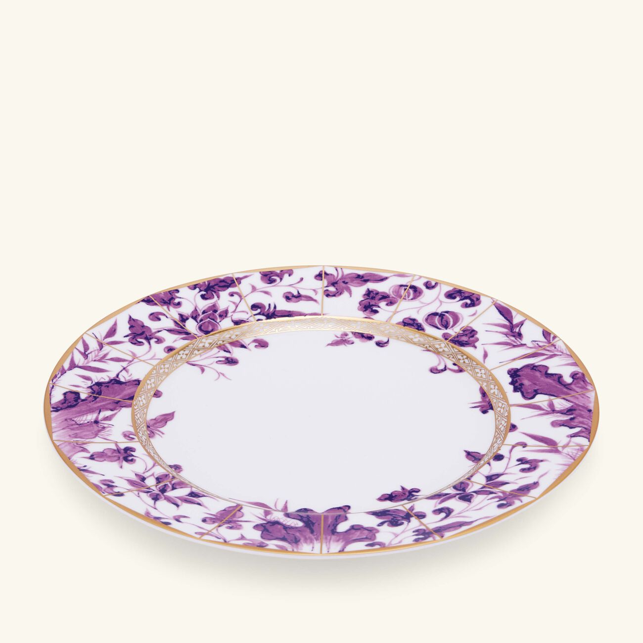 bernardaud prunus dinner plate round purple 26cm