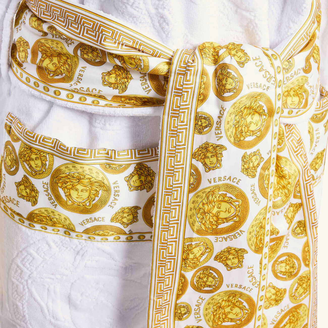 versace medusa amplified bath robe medium white