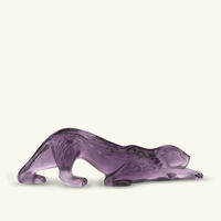 Vesper Zeila Panther Sculpture Small Purple lalique vesper zeila panther sculpture small purple