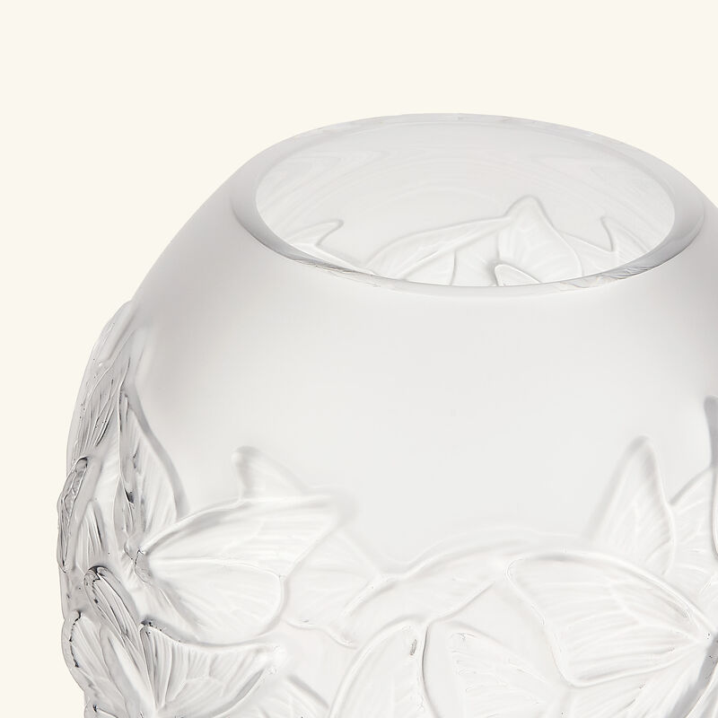 lalique papillons vase medium clear
