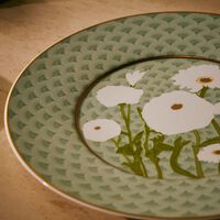 bernardaud praiana charger plate round green 31cm