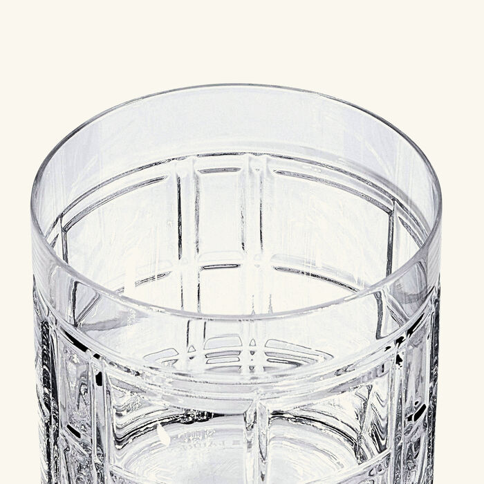 ralph lauren home hudson plaid double old fashioned drinking glass clear set of 2