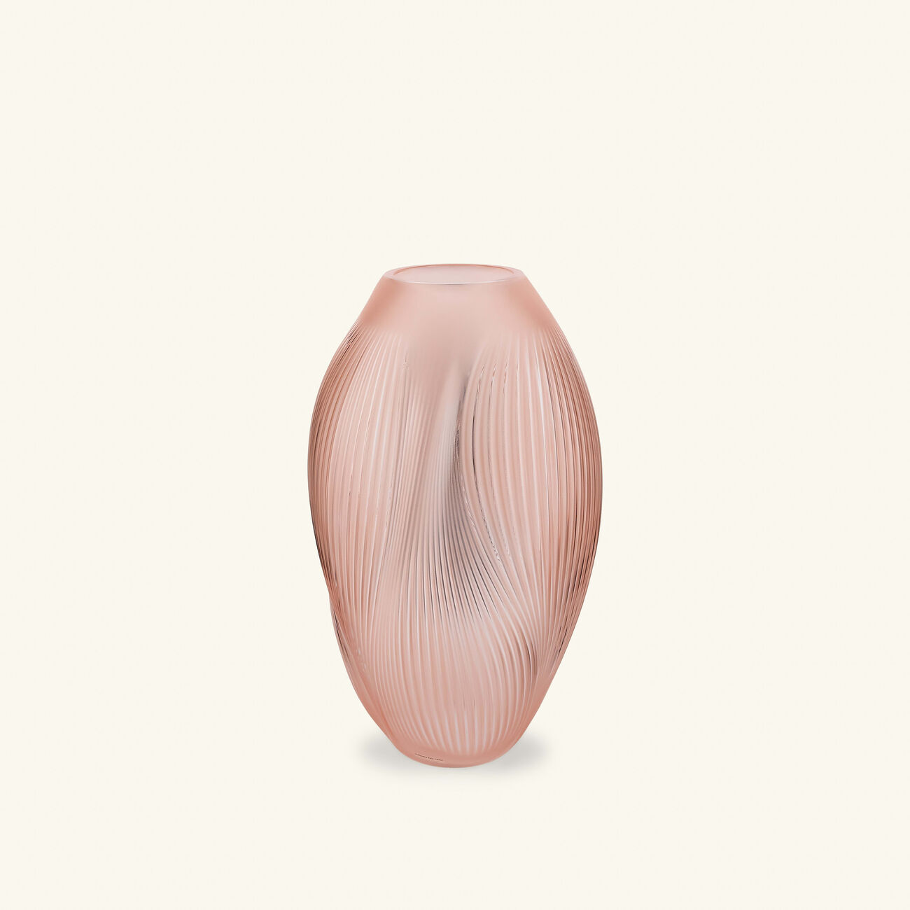 lalique alize vase medium pink