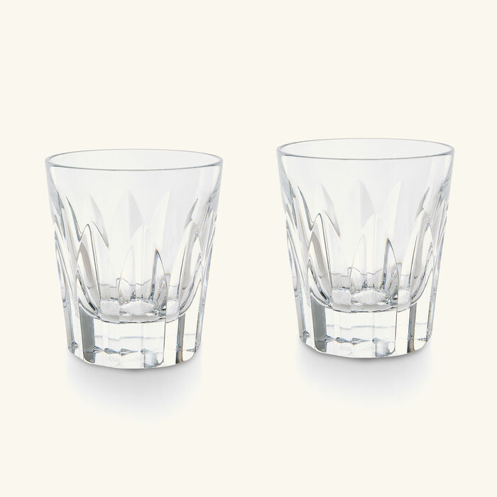 baccarat polignac drinking glass clear set of 2