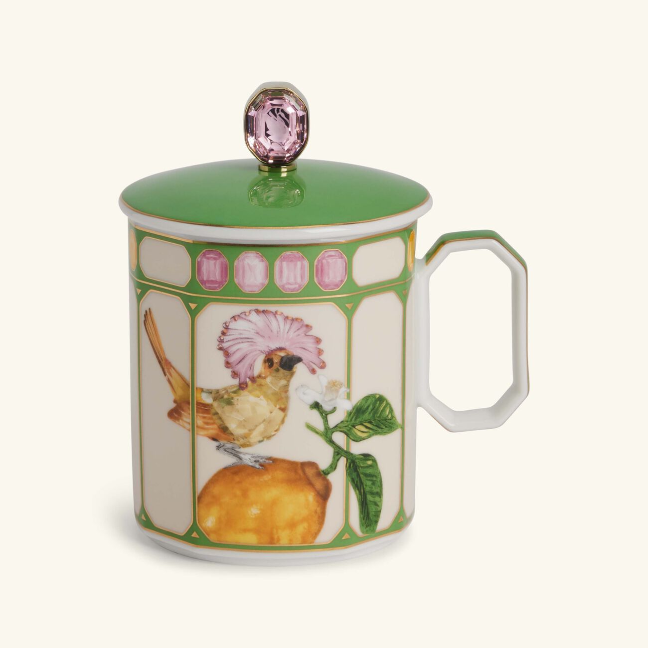 Idyllia Mug with Lid Flycatcher Green rosenthal idyllia mug with lid flycatcher green