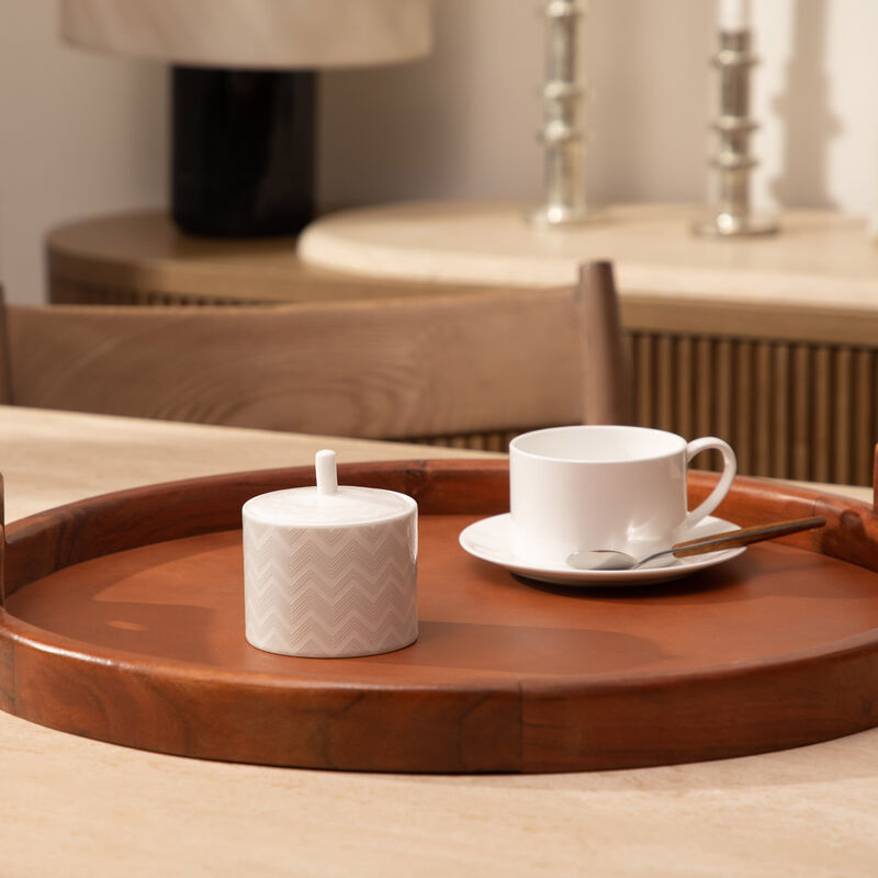 ميسوني هوم وعاء سكر زيج زاج أبيض