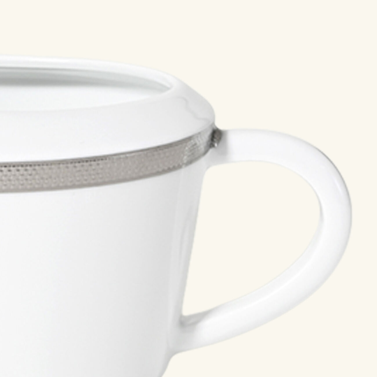 bernardaud maille platine gravy boat white
