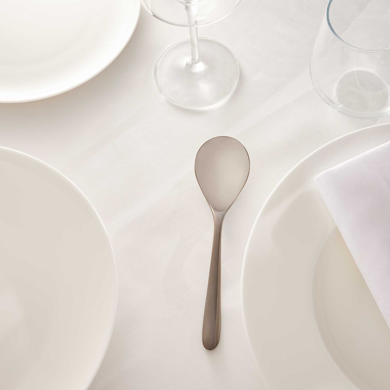 christofle l ame de cream soup spoon black