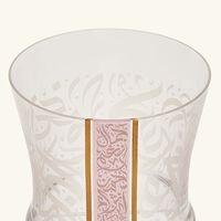 طقم نغم المؤلف من 6 كؤوس زجاجية قصيرة باللون الوردي دملاج طقم نغم المؤلف من 6 كؤوس زجاجية قصيرة باللون الوردي