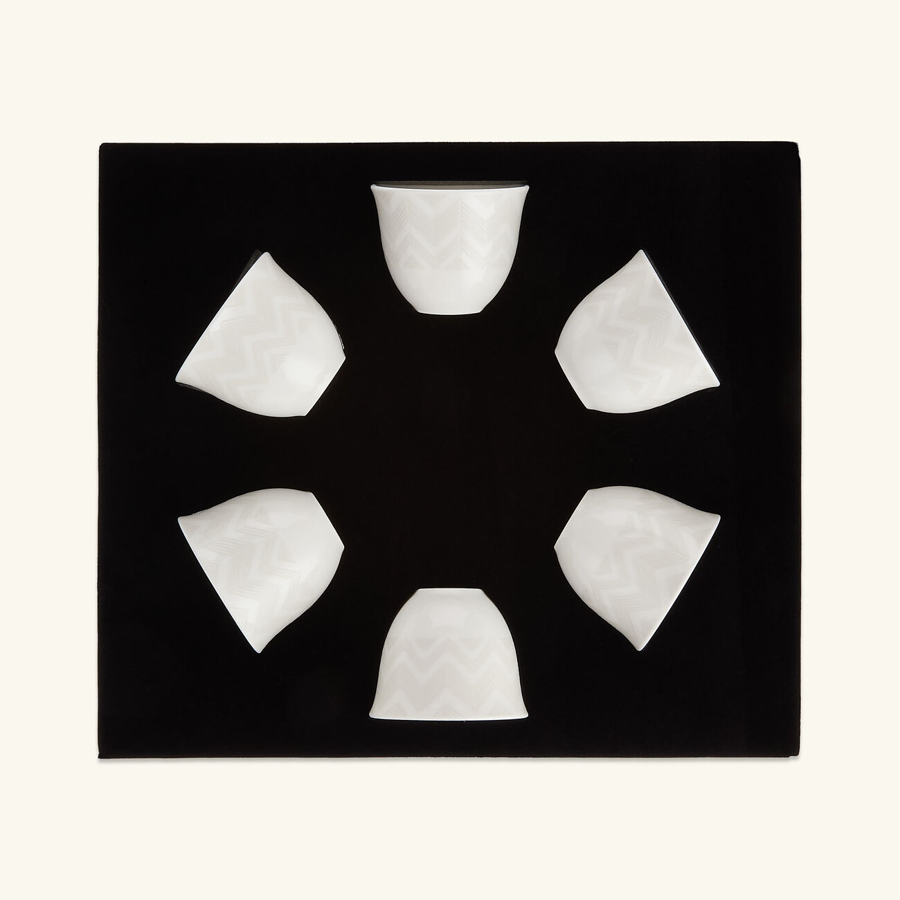 ميسوني هوم فنجان عربي زيج زاج أبيض طقم ست قطع