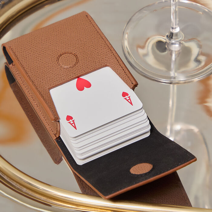 giobagnara playing card leather pochette