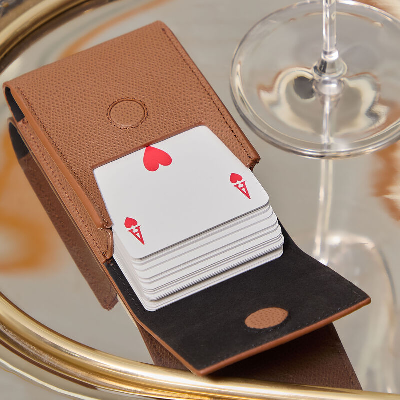 giobagnara playing card leather pochette
