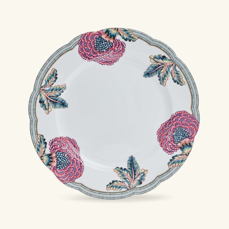 bernardaud collection braqueni dinner plate round red 26cm set of 4